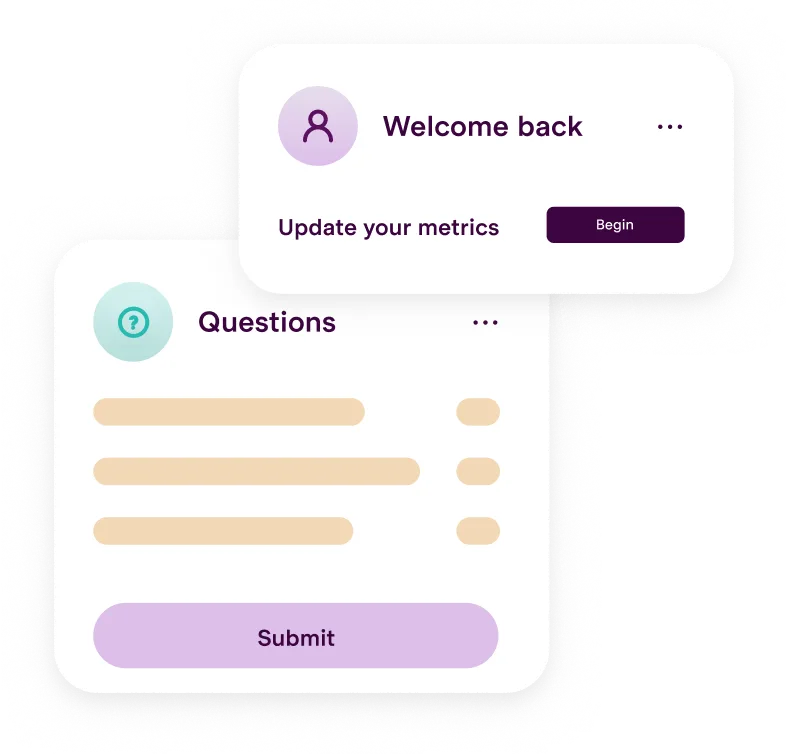 Clinitouch patient App showing questions asked to the patient